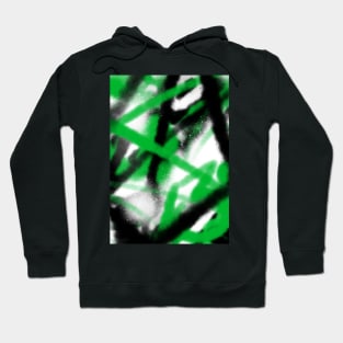 Abstract Green and Black Graffiti Street Art Pattern 006 Hoodie